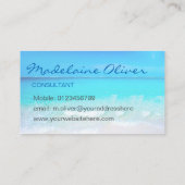 Carte De Visite Ocean Beach Sea Logo Photo Travel (Dos)