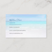 Carte De Visite Ocean Beach Sea Travel Aqua Blue Modern (Dos)