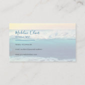 Carte De Visite Ocean Beach Sea Wave Voyage Blue Modern (Dos)