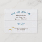 Carte De Visite Ocean Beach Sur Wood (Dos)