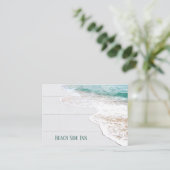 Carte De Visite Ocean Beach Sur Wood (Debout devant)