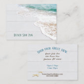 Carte De Visite Ocean Beach Sur Wood (Devant / Derrière)