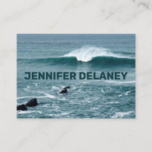 Carte De Visite Ocean Beach Waves Sea Blue Photo Voyage Turquoise