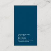 Carte De Visite Océan bleu élégant unique moderne (Dos)