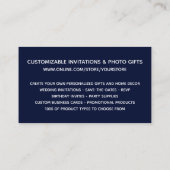 Carte De Visite Ocean Blue Glitter Navy Online Store (Dos)