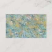 Carte De Visite Ocean Blue Gold Abstrait (Dos)