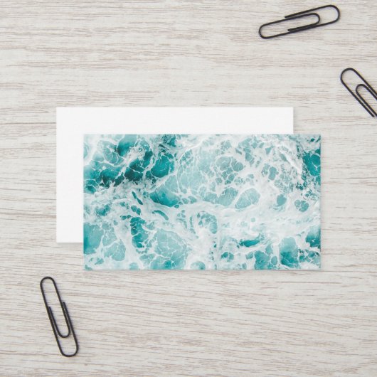 Carte de visite Ocean Blue Waves (Devant/Arrière en situation)