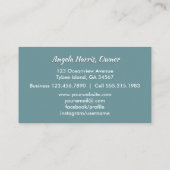 Carte De Visite Océan de location de coquillage de Chambre de (Dos)