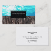 Carte De Visite Océan et bois (Devant / Derrière)