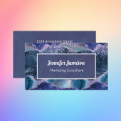 Carte De Visite Ocean Faux Parties scintillant violet bleu lavande
