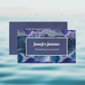 Carte De Visite Ocean Faux Parties scintillant violet bleu lavande
