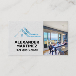 Carte De Visite Ocean Front House Logo immobilier