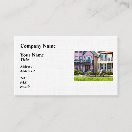Carte De Visite Ocean Grove NJ – Promenade le long d'Ocean Pathway (Devant)