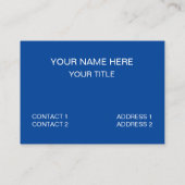 Carte De Visite Océan Mer Bleue (Dos)