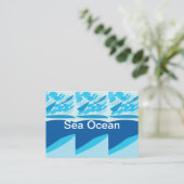 Carte De Visite Océan Mer Bleue (Debout devant)
