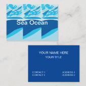 Carte De Visite Océan Mer Bleue (Devant / Derrière)