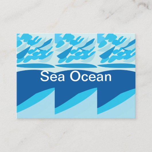 Carte De Visite Océan Mer Bleue (Devant)