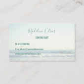 Carte De Visite Ocean Sea Blue Waves Beach Moderne Blanc (Dos)