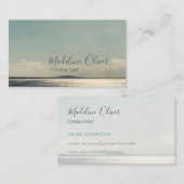 Carte De Visite Ocean Sea Sun Travel Blue Moderne (Devant / Derrière)