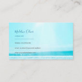 Carte De Visite Ocean Sea Travel Blue Modern Professional (Dos)