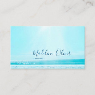 Carte De Visite Ocean Sea Travel Blue Modern Professional