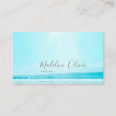 Carte De Visite Ocean Sea Travel Blue Silver Modern Professional (Devant)