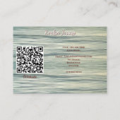 Carte De Visite Ocean Sunset 0735 QR Code Hello Calling Card (Dos)