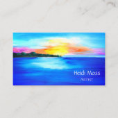 Carte De Visite Ocean Sunset Artiste Abstrait tendance (Devant)