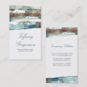 Carte De Visite Océan tropical moderne d'éclaboussure de plage (Devant / Derrière)