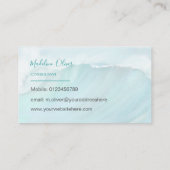 Carte De Visite Ocean Waves Beach Sea Travel Blue Modern (Dos)