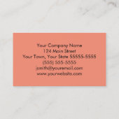 Carte De Visite Ocean Waves Sandy Beach Sunset (Dos)