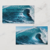 Carte De Visite Ocean Waves Surf Curl Sea Water Beach Surf (Devant / Derrière)