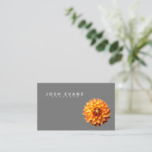 Carte de visite Océanie Dahlia Floral Minimaliste