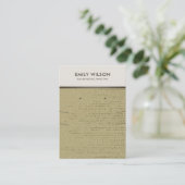 CARTE DE VISITE OCHRE KRAFT BLANC POINTS COULEUR DE L'ÉCRAN (Debout devant)