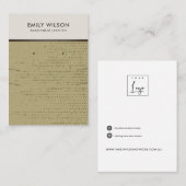 CARTE DE VISITE OCHRE KRAFT BLANC POINTS COULEUR DE L'ÉCRAN (Devant / Derrière)