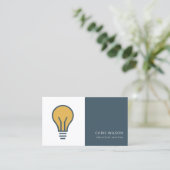 CARTE DE VISITE OCHRE NAVY GRAS BULB ÉLECTRIQUE ÉLECTRIQUE (Debout devant)