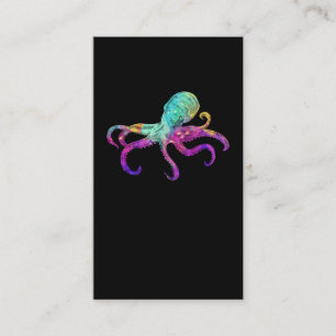 Carte De Visite Octopus Coloré Kraken Sea Animal Art