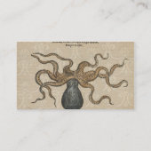 Carte De Visite Octopus Kraken Illustration Vintage (Dos)
