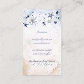 Carte De Visite Octopus - Sous la mer - Aquarelle marine (Dos)