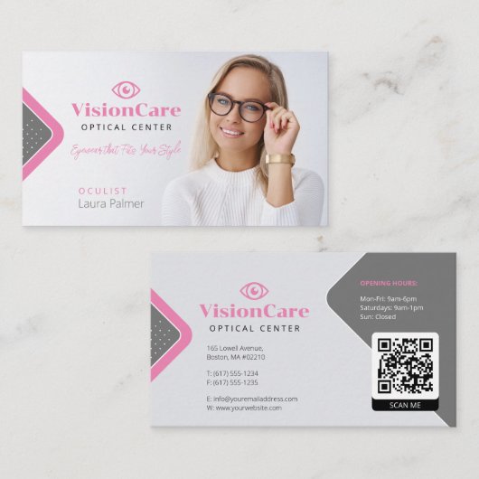 Carte De Visite Oculiste | Centre optique (Devant / Derrière)