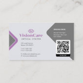 Carte De Visite Oculiste | Centre optique (Dos)