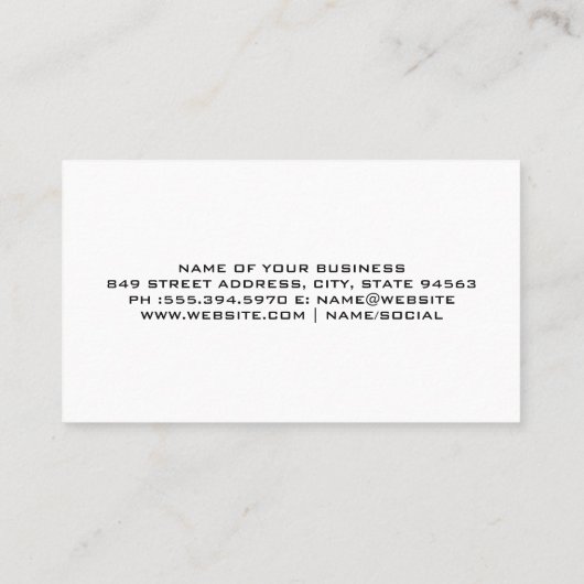 Carte De Visite Odomètre | Arrière - plan en acier | Auto (Dos)