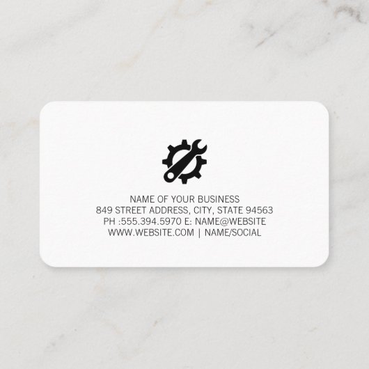 Carte De Visite Odomètre | Services Auto (Dos)