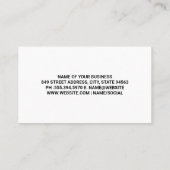 Carte De Visite Odomètre voiture de sport | Services Auto (Dos)