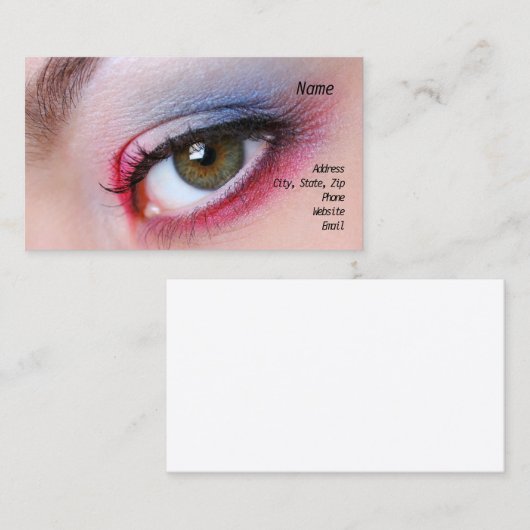 Carte De Visite Oeil (Devant / Derrière)