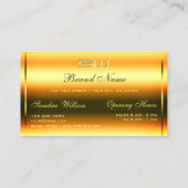 Carte De Visite OEil à l'oeil brillant chimmerge orange et monogra (Dos)