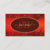 Carte De Visite Oeil Attraper Rouge Marbre Parties scintillant Éto (Devant)