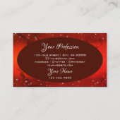 Carte De Visite Oeil Attrayant Rouge Marbre Parties scintillant Ét (Dos)