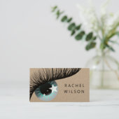 Carte De Visite oeil aux étoiles maquillage rustique kraft peintre (Debout devant)