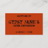 Carte De Visite Oeil bleu de gitans (Dos)